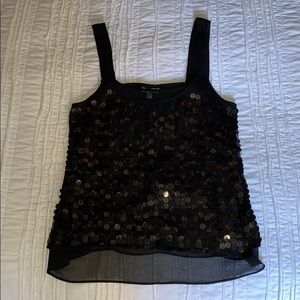 Black sequence tank top (Gap)